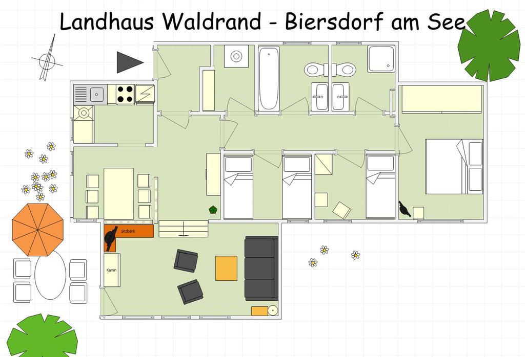 Landhaus Waldrand Villa Biersdorf am See Exterior photo